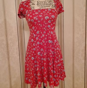 Anthropology red mini dress size small